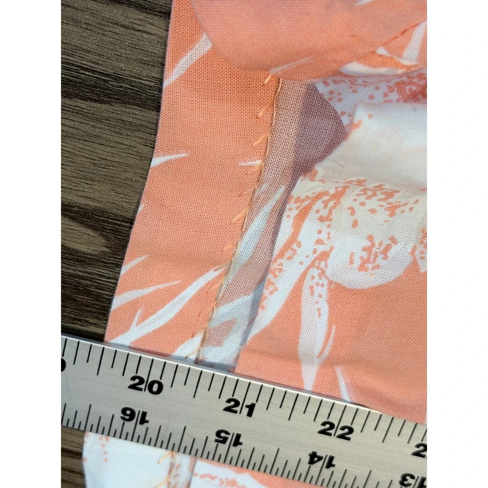 Avon Fashions Rayon Shorts Shirt Set 12 Peach Tropical Floral USA Resort 2 Piece